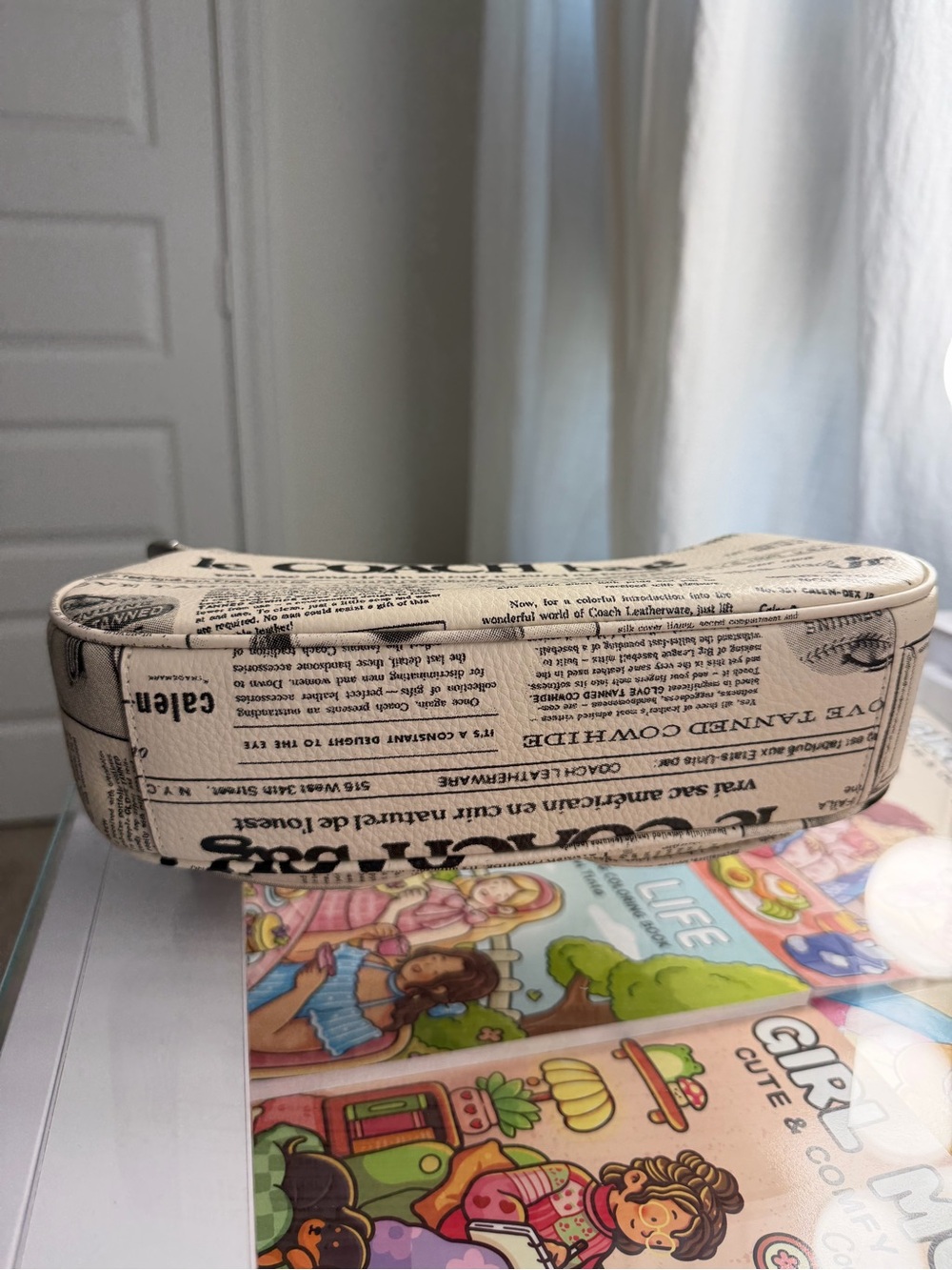 Coach Outlet Ashton Shoulder Bag With Newspaper Print - Picture 6 of 13
